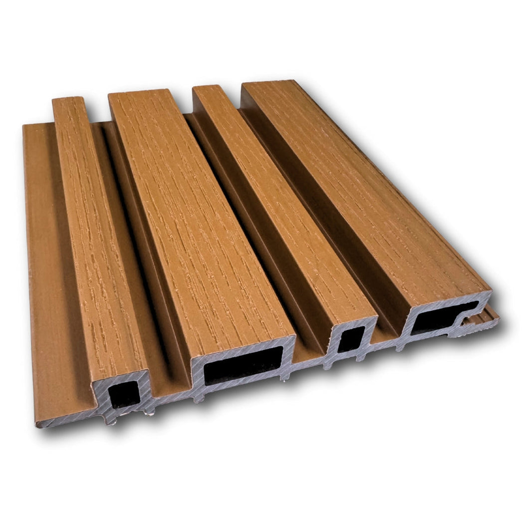 teak composite wall cladding dualine