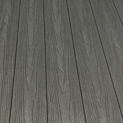 charcoal composite decking installed