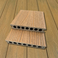 high quality co extrusion composite decking brown teak colour