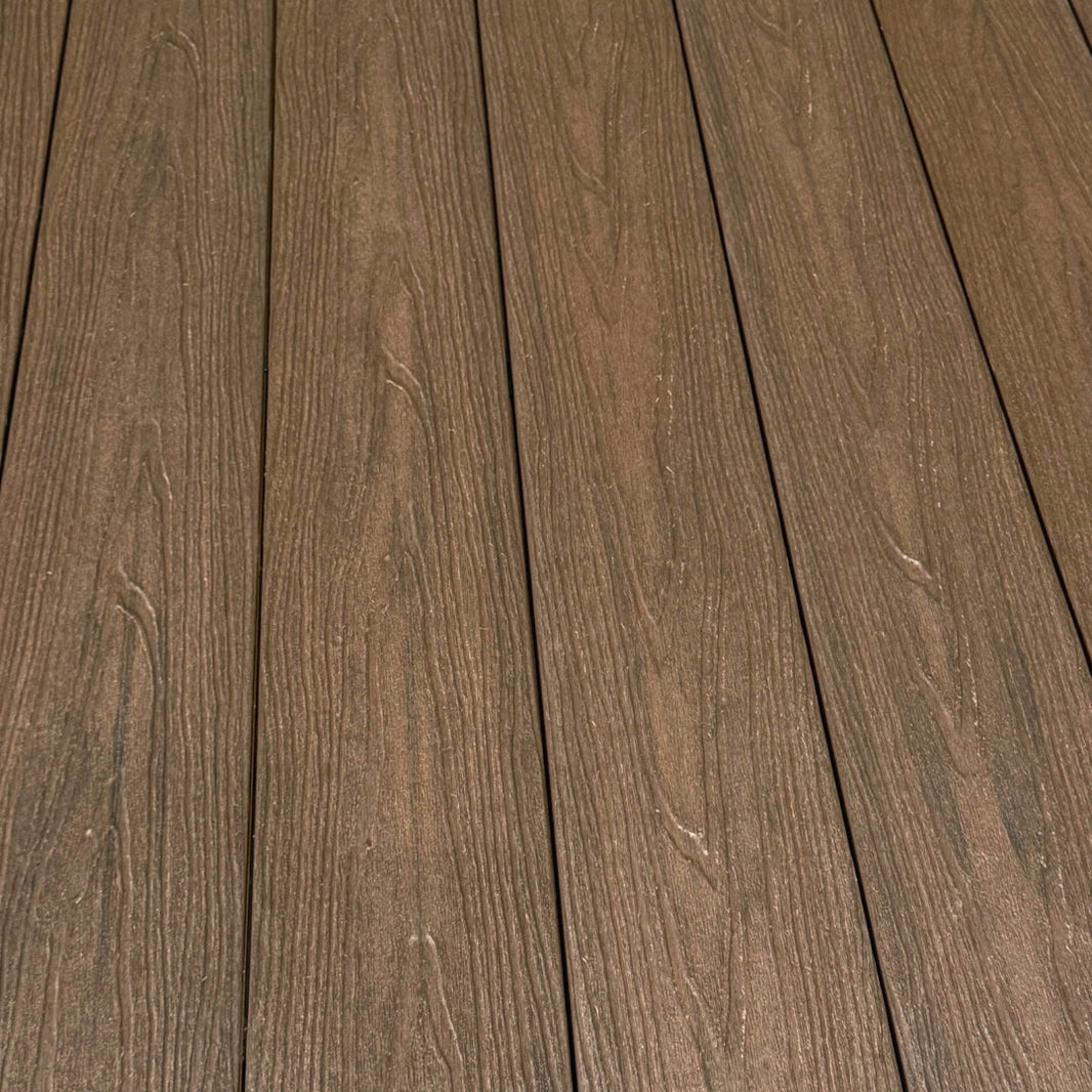 walnut brown composite decking