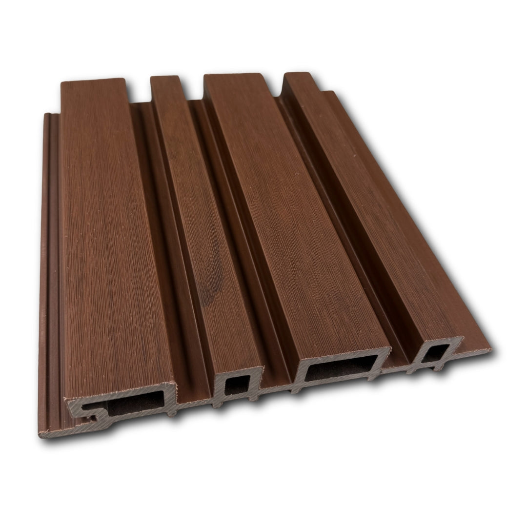 walnut dualine wall cladding composite timber